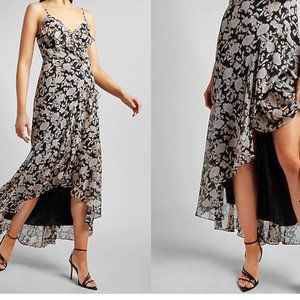 Express Open Slit Floral Dress